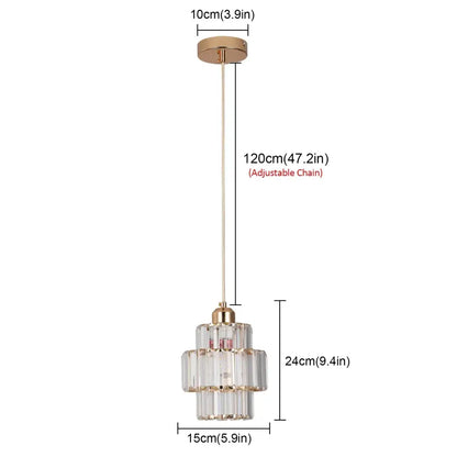 Elegant cascading decorbites crystal glass ceiling chandelier with tiered crystals and gold metal frame for dining room decor