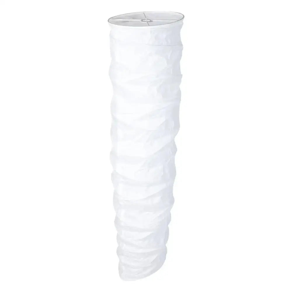 Elegant column floor lamp with white translucent ribbed fabric lampshade and metallic rim for living room decorbites elegant column
