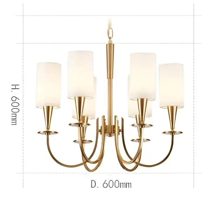 Elegant copper chandelier lights with six frosted fabric shades and gold-toned central stem for living room decorbites copper chandelier