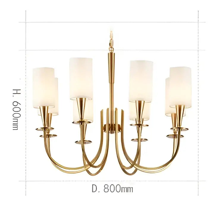 Elegant copper chandelier lights with six frosted fabric shades and gold-toned central stem for living room decorbites copper chandelier