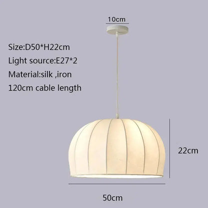 Elegant cream ribbed silk pendant light with iron frame and 120cm cable by decorbites elegant silk for dining room decor