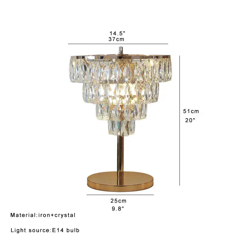 Elegant gold crystal bar table lamp with cascading clear crystal prisms for refined dining room decorbites crystal bar style