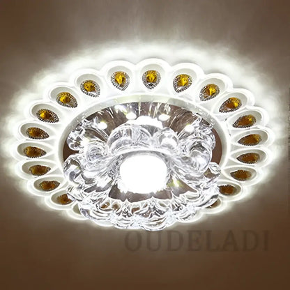 Elegant gold ceiling light with crystal glass led bulb, amber gemstones, and clear glass accents for living room decorbites crystal glass