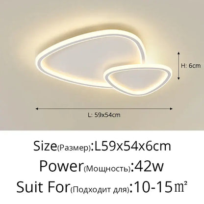 Modern white led ceiling light with sleek overlapping oval design for decorbites elegant master bedroom chandelier