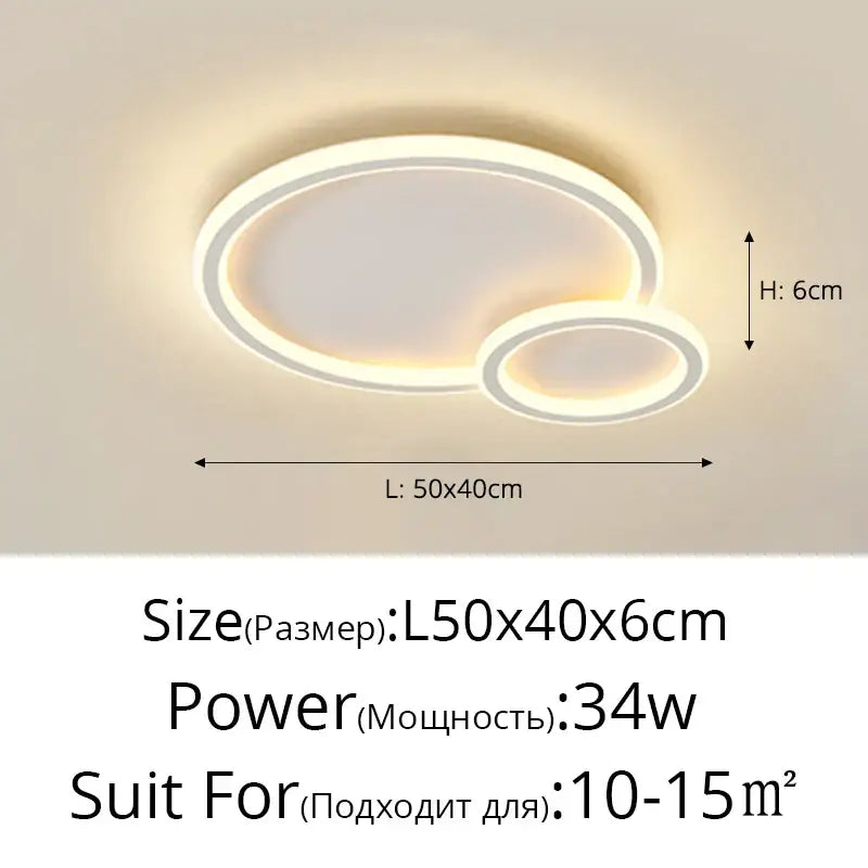 Modern white cloud led master bedroom chandelier with double-ring design and warm glow from decorbites elegant master collection