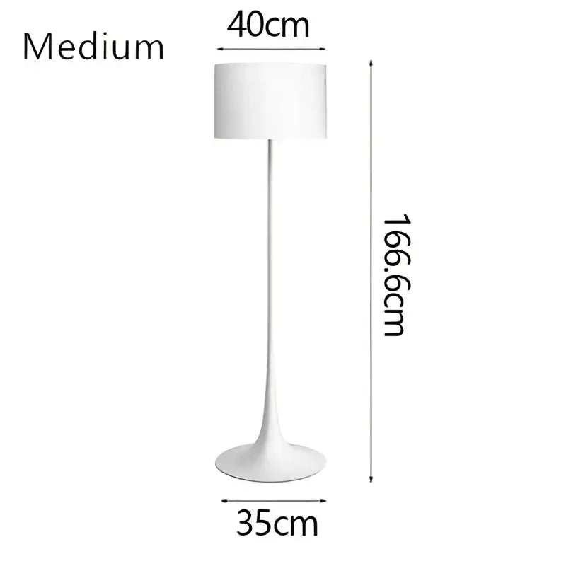 White ceramic floor lamp with sleek tapered base for warm living room decor featuring decorbites elegant mushroom floor design