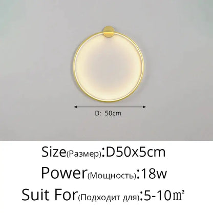 Elegant round gold wall sconces by decorbites with circular gold-toned frame and warm diffused glow for bedroom lighting