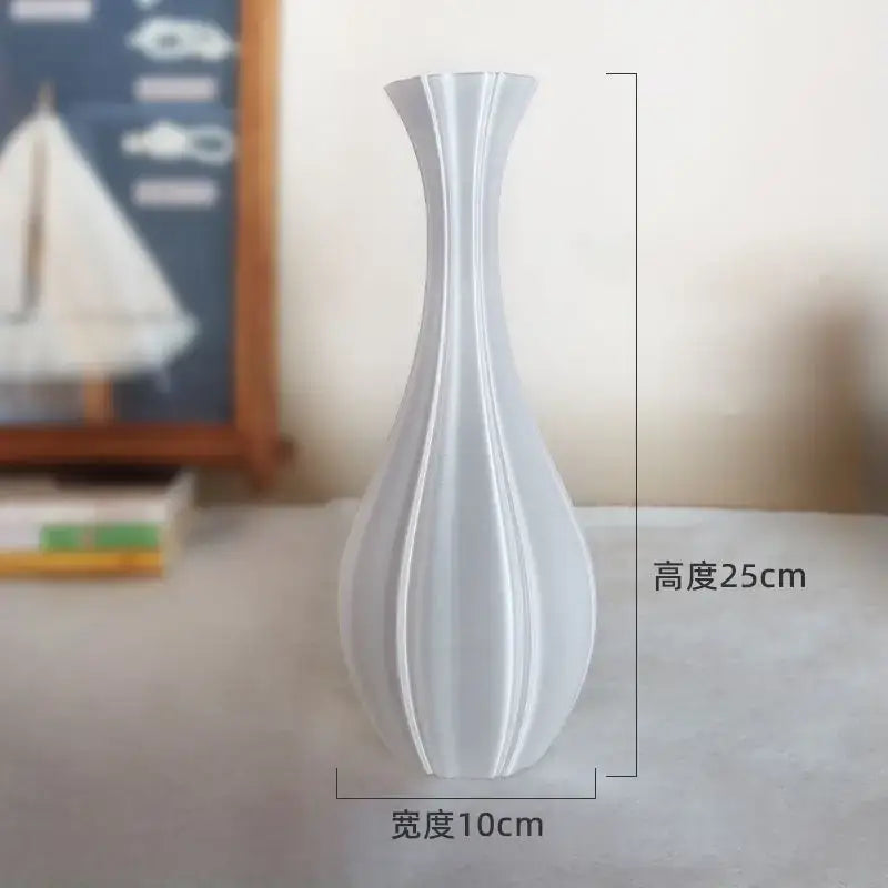 A sleek white ceramic vase with fluted modern design and elegant curves for decorbites elegant living room decorbites elegant high-end