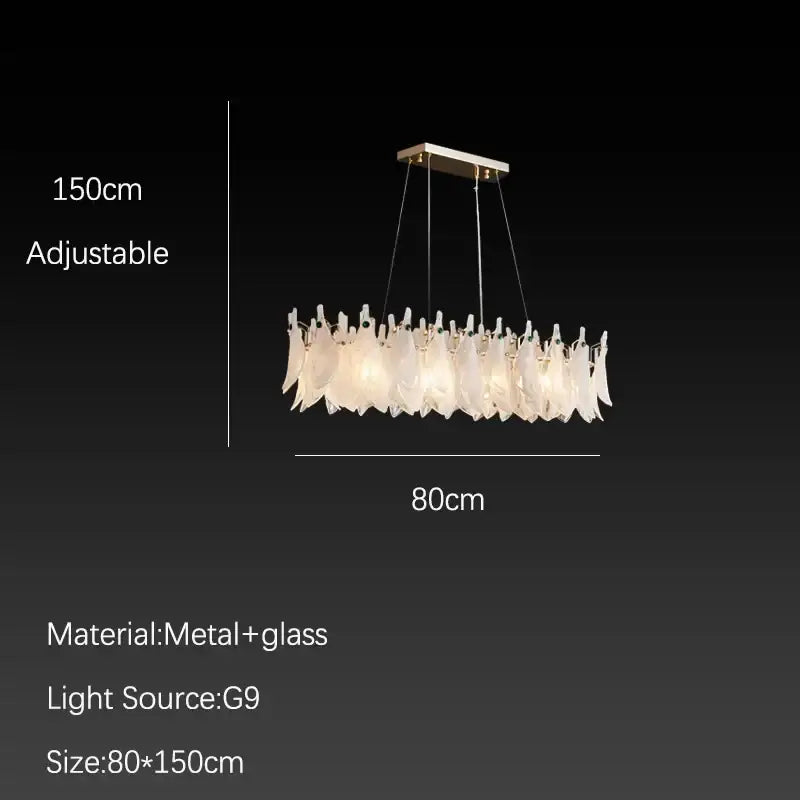 Elegant white feather cloud mist glass chandelier with translucent mist glass shades for bedroom decorbites cloud mist
