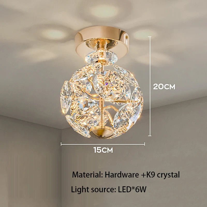 European K9 Crystal Mini Pendant Light in Polished Chrome - Decorbites
