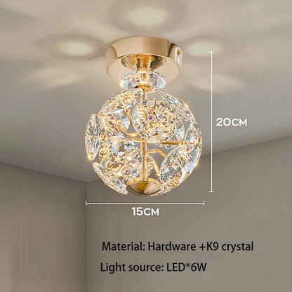 European K9 Crystal Mini Pendant Light in Polished Chrome - Decorbites