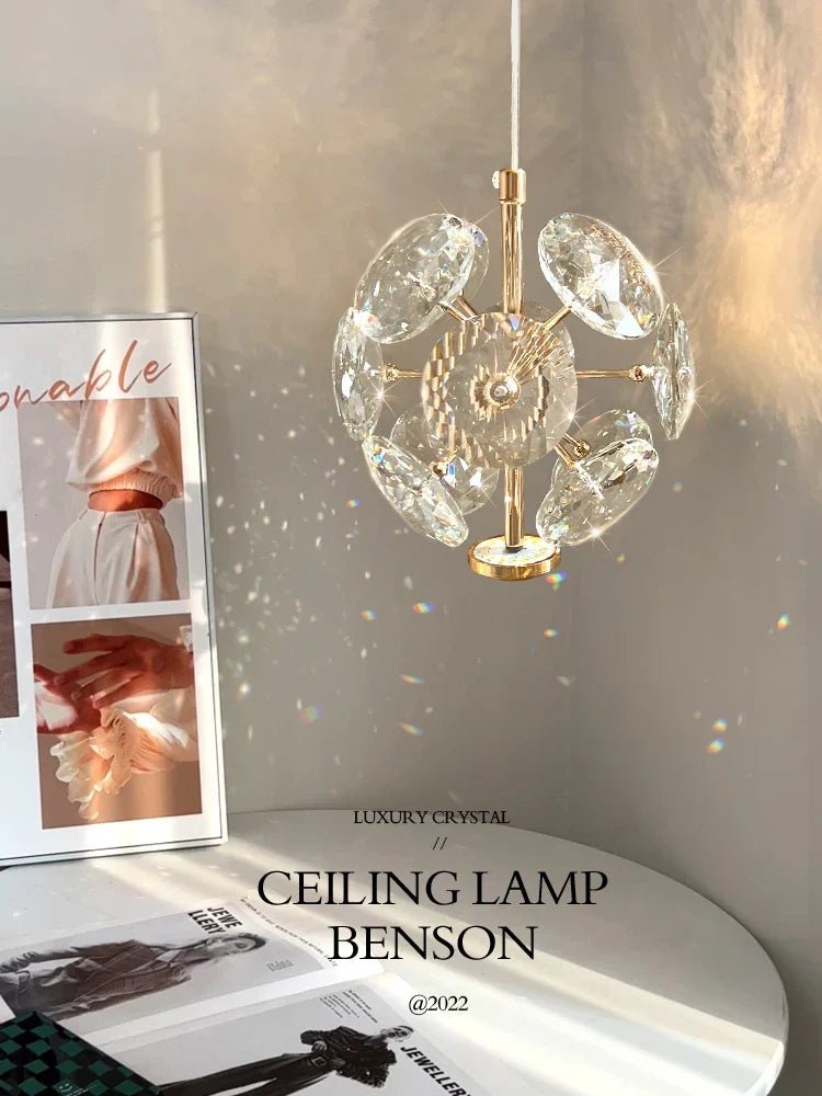 European K9 Crystal Mini Pendant Light in Polished Chrome - Decorbites