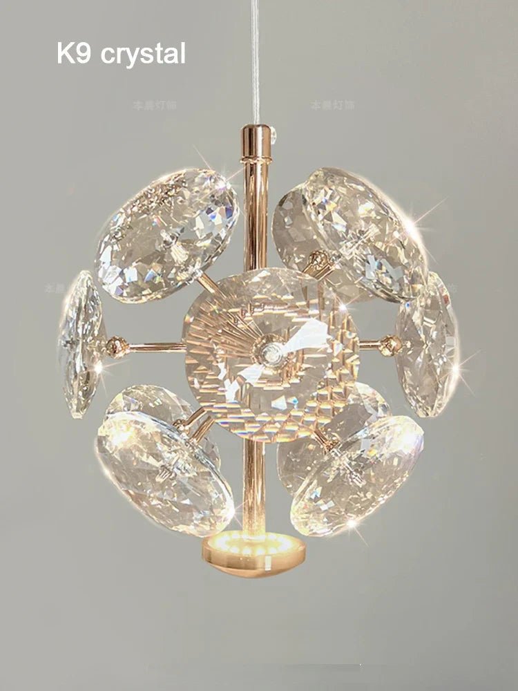 European K9 Crystal Mini Pendant Light in Polished Chrome - Decorbites