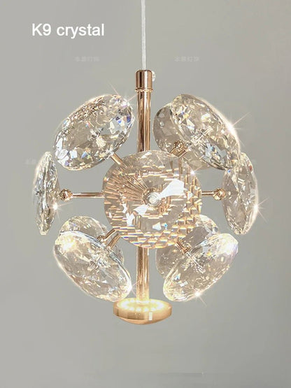 European K9 Crystal Mini Pendant Light in Polished Chrome - Decorbites