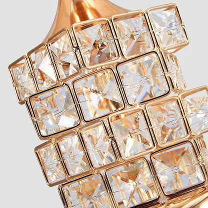 European style gold crystal table lamp with gold-toned faceted crystal grid lampshade for bedroom decorbites crystal table lamp