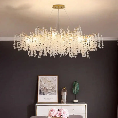 European style gold tree branch chandelier with translucent white glass orbs and golden ceiling mount for dining room decorbites gold tree