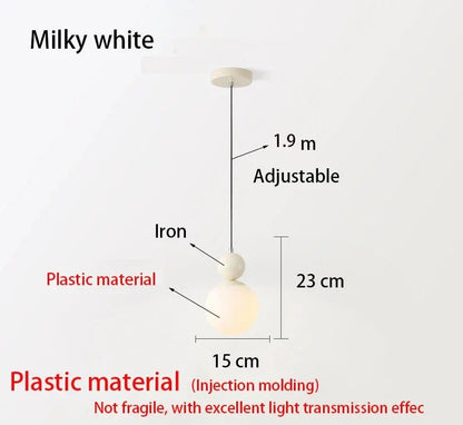 European White Glass Globe Pendant Light - Decorbites