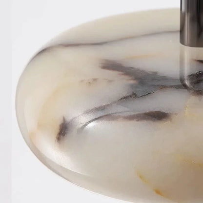 European White Marble Bedside Pendant Light for Bedroom - Decorbites