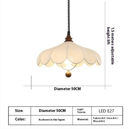 French Retro Cream Style Dining Roomliving Room Chandelier Retractable