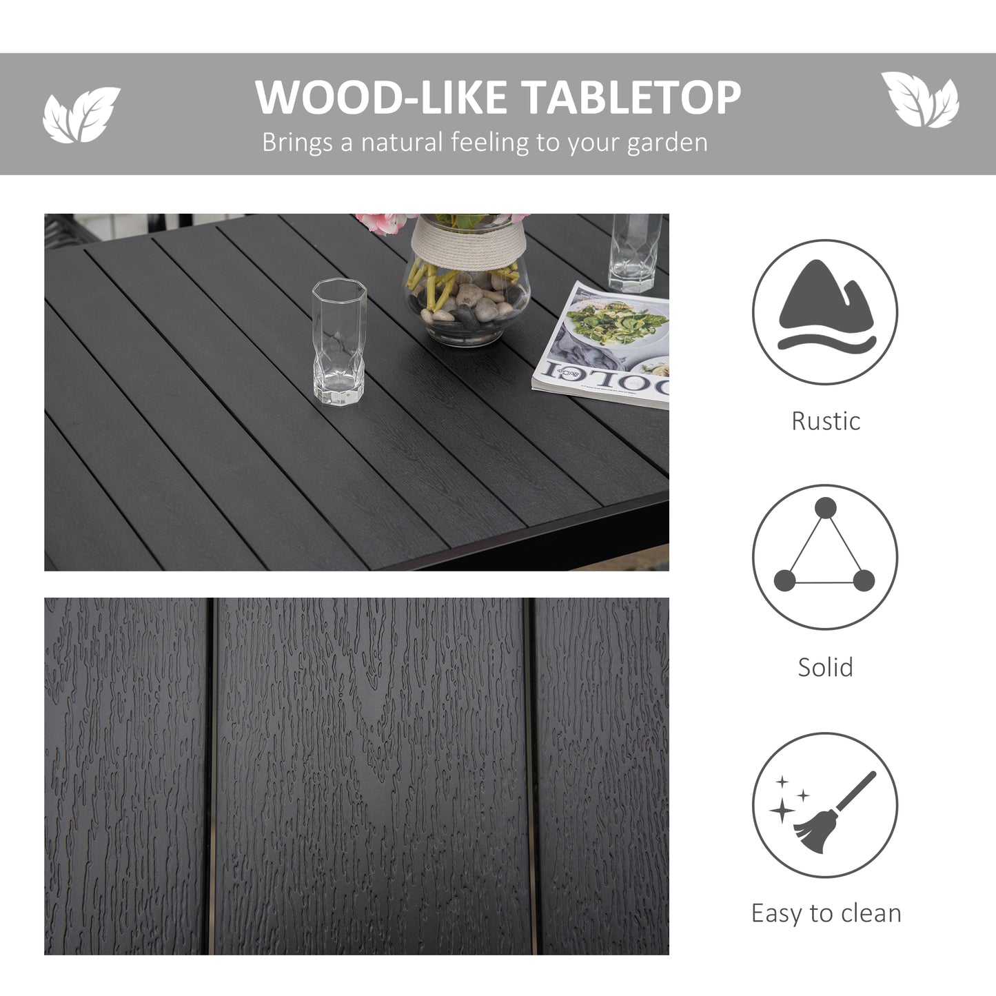 Outdoor Dining Table for 6 Person