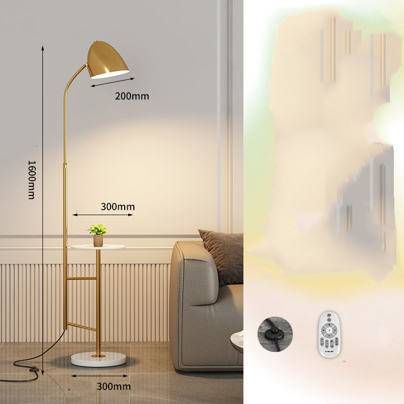 Black Marble Floor Lamp With Wireless Charging