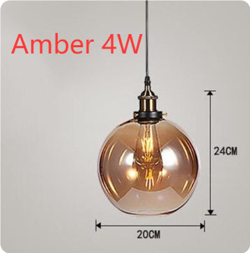 Nordic Industrial Home Bedroom Glass Chandelier