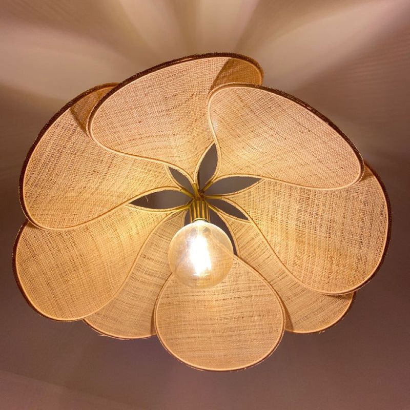 Cloth-craft Hanging Lamp Log Wind Hotel Lamp