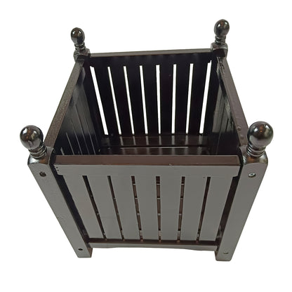 Wood Outdoor Square Flower & Herb Pot For Garden, Porch, Patio - Plant & Veggie