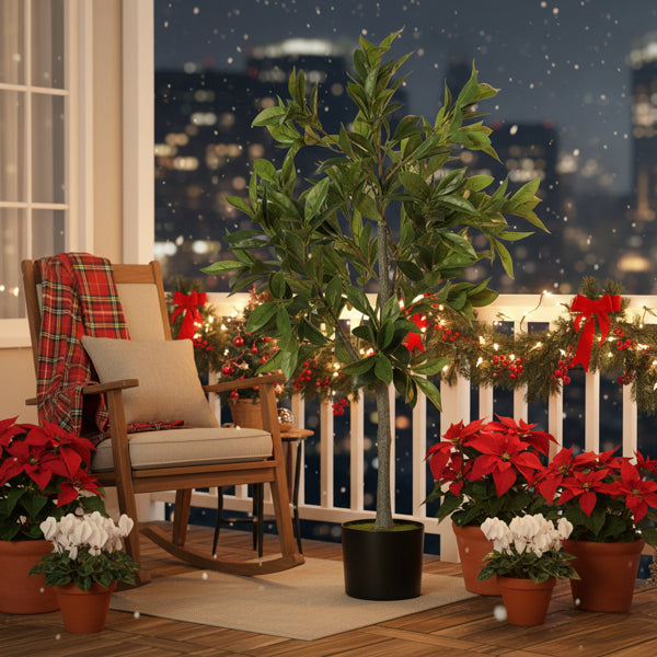 Artificial Tree Christmas Potted Fake Plant Natural Green Tree For Holiday Living Room Office Home Decor FBA Shipment
