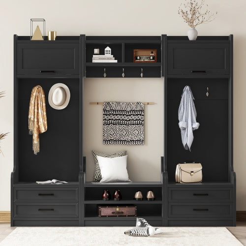 Black Hall Tree Storage