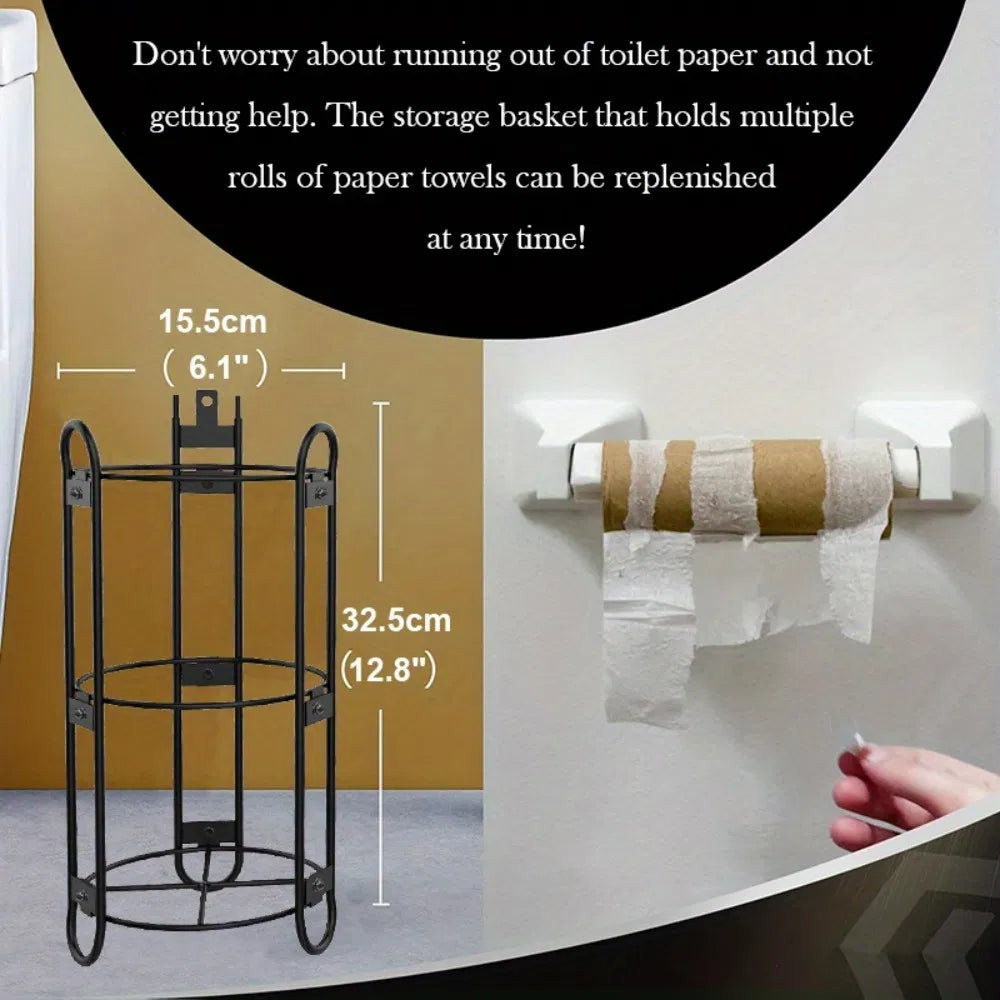 Toilet Paper Holder With Shelf, Bathroom Freestanding Toilet Paper Holder, Clearance Disposal