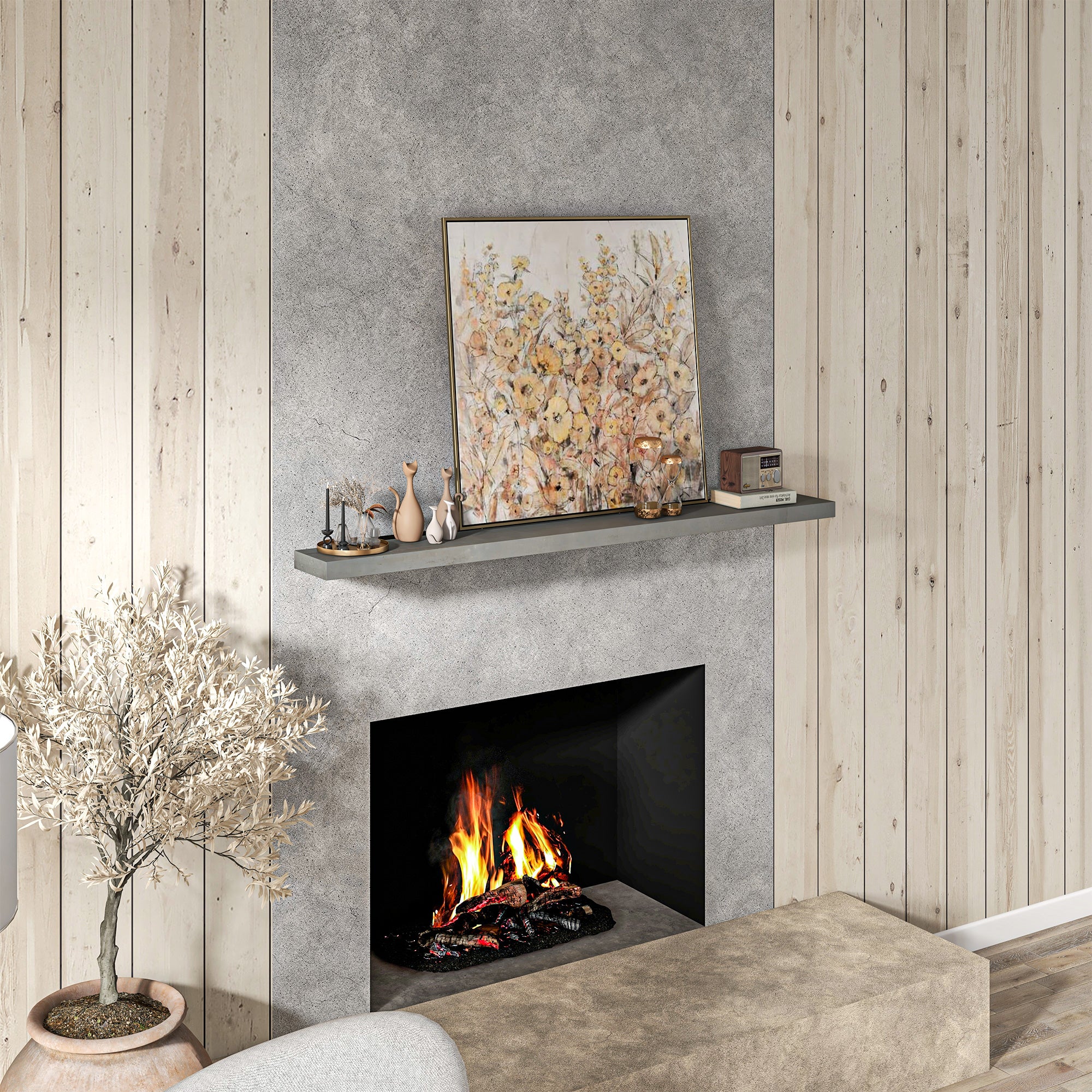 Modern Fireplace Mantel Design