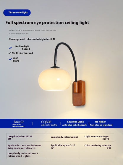 Bedside Wall Lamp Creative Retro Glass Wall LED Lamp