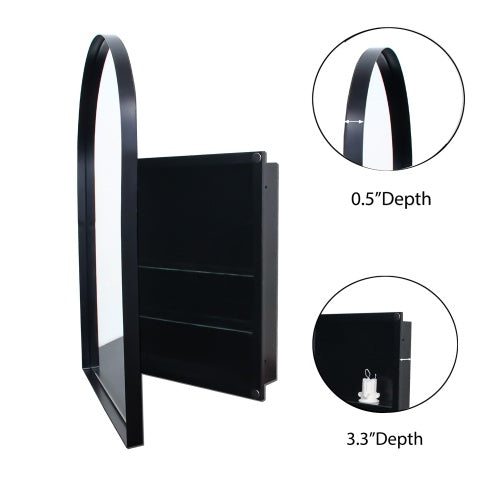 Matte Black Medicine Cabinet