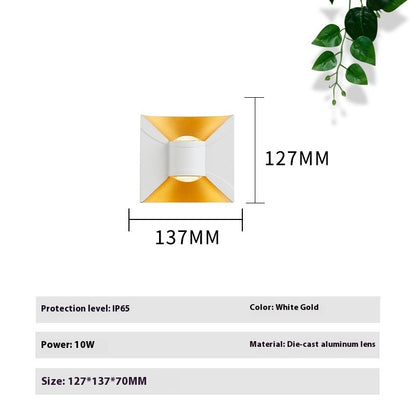 Bedroom LED Wall Lamp Balcony Aisle Exterior Wall Lamp