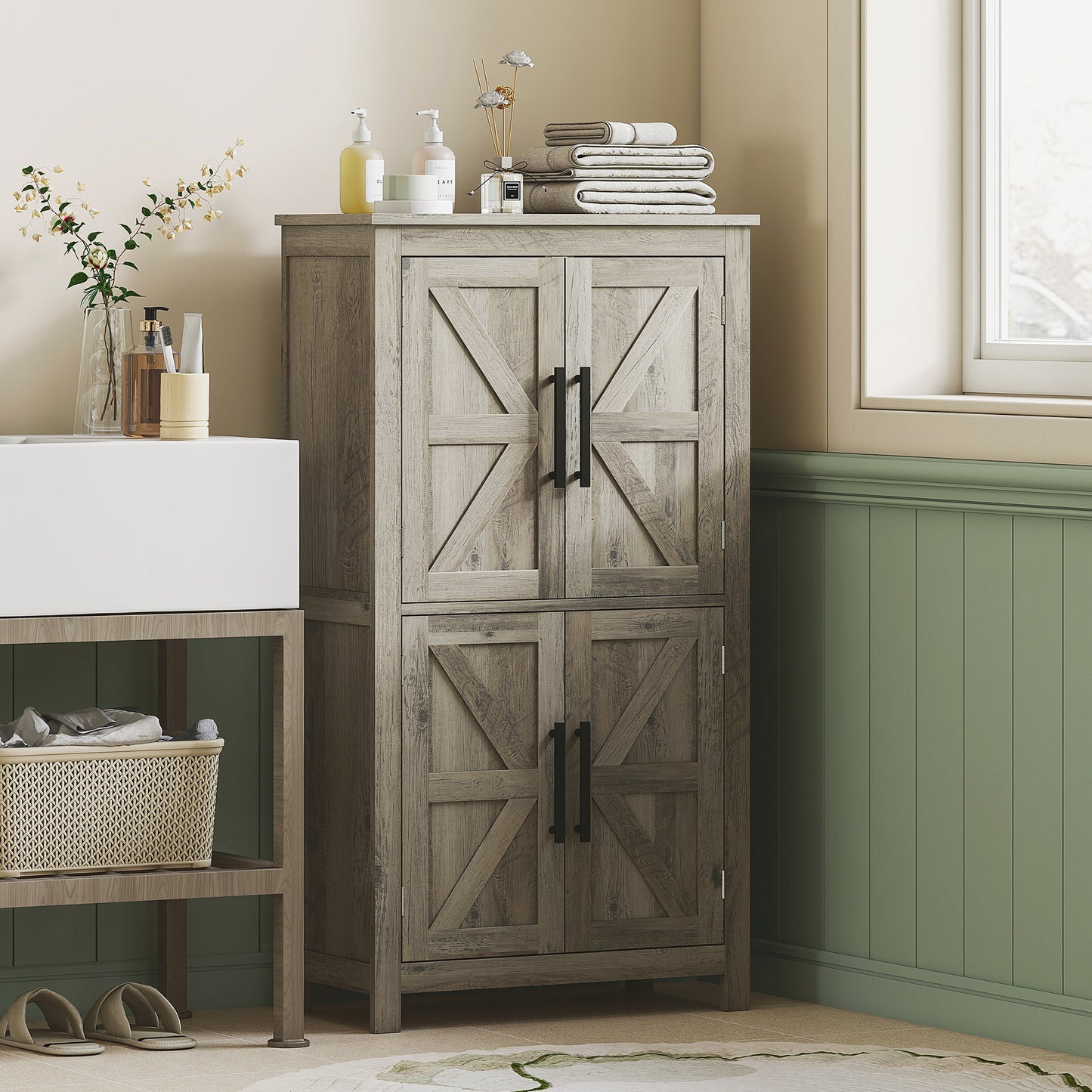 Bathroom Floor Storage Cabinet