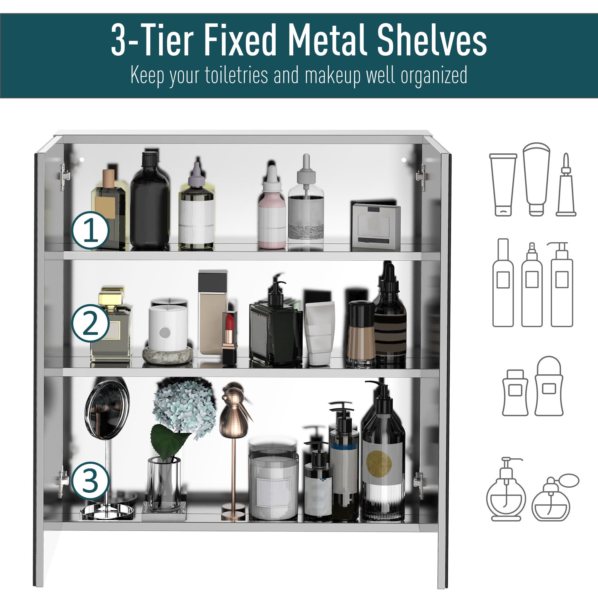Silver Stainless Medicine Cabinet