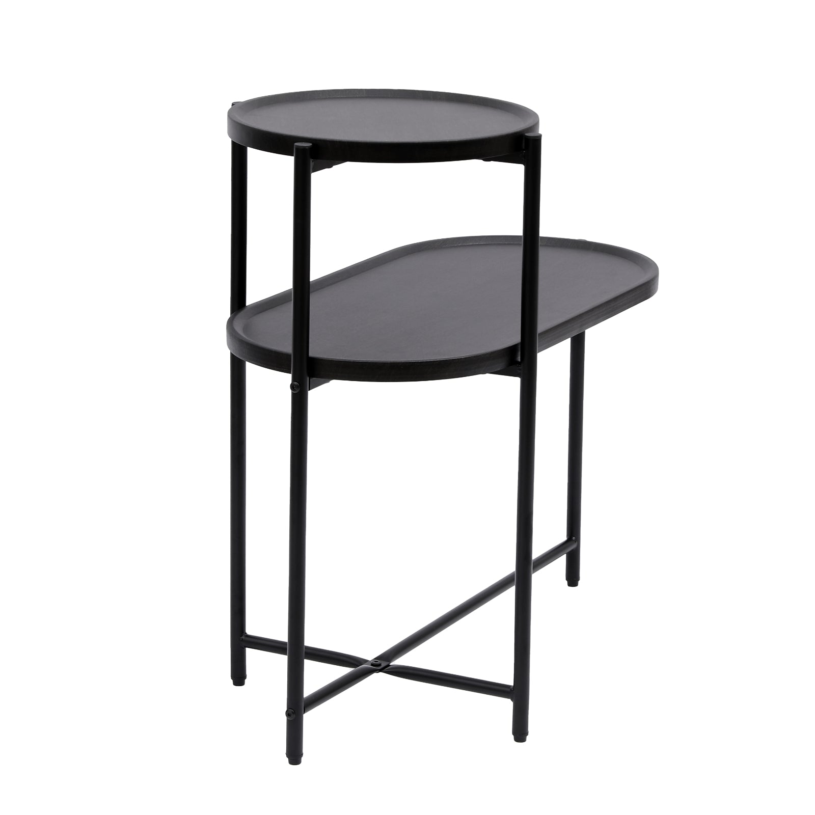 Metal Oval End Table