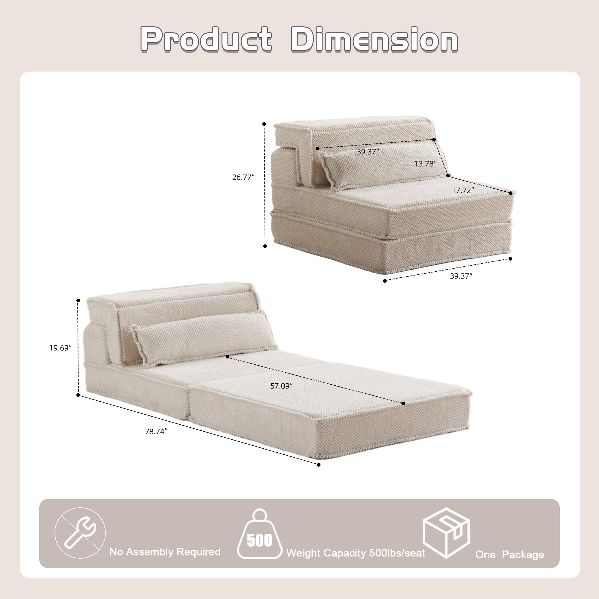 White Single Sofa
