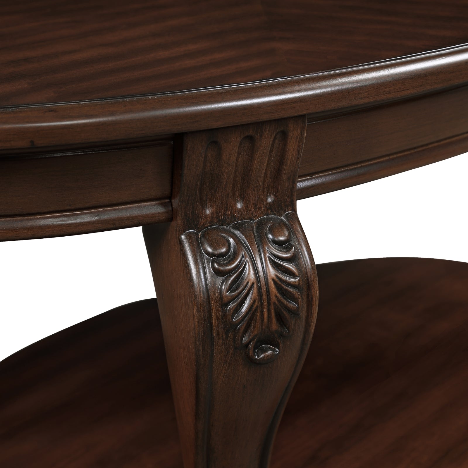 Wood Coffee Table Two-Tier Living Room