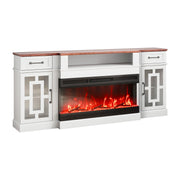 Walnut Fireplace TV Console
