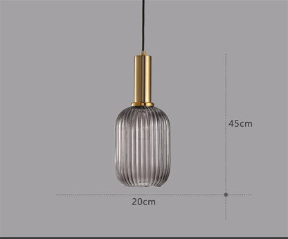 Bedroom Bedside Simple Bar Glass Chandelier Retro Lamps