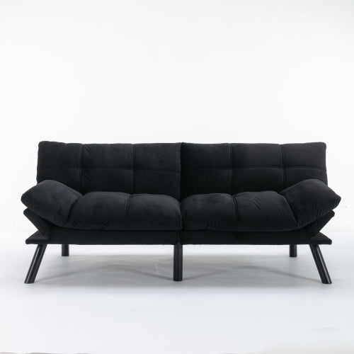 Black Modern Convertible Sofa