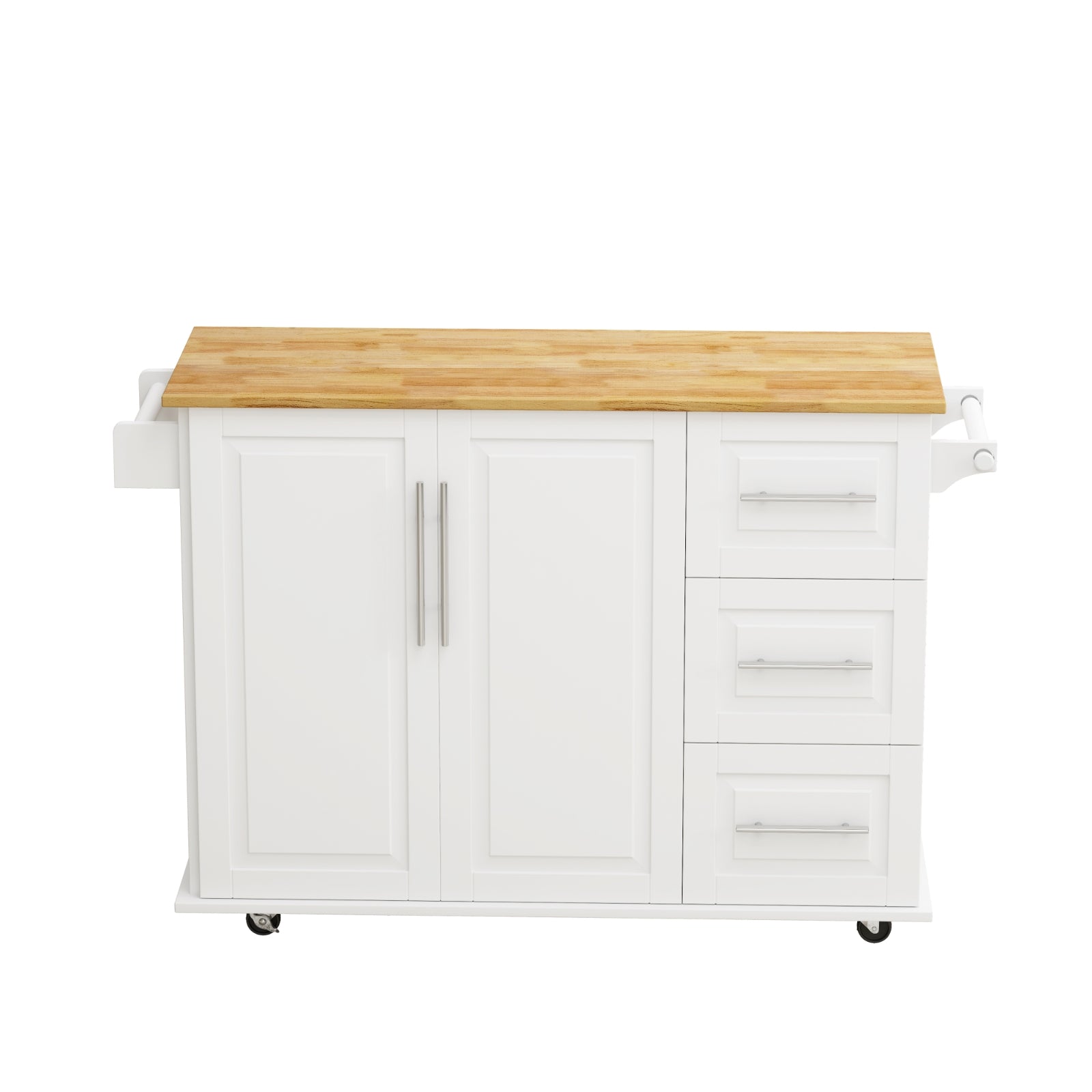 Black Rolling Kitchen Island