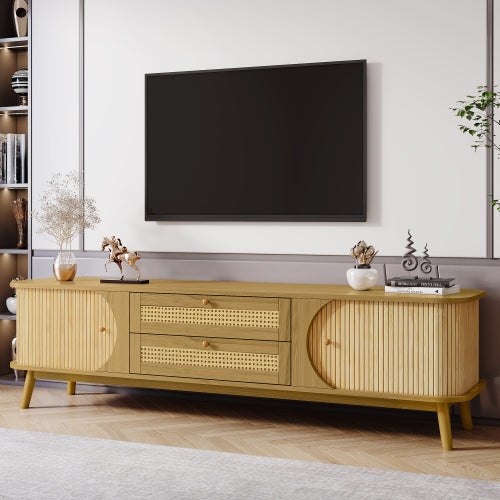 Natural Rattan TV Stand