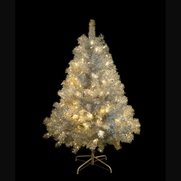 Silver Pre-Lit 150-Light Christmas Tree