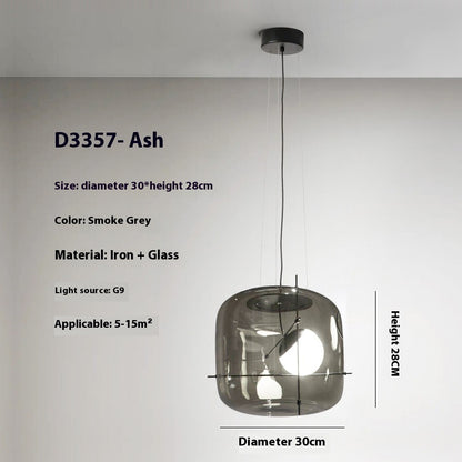 Creative Art Modern Minimalist Glass Bedroom Bedside Chandelier