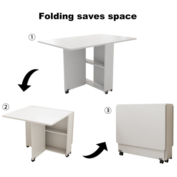 White Drop Leaf Table
