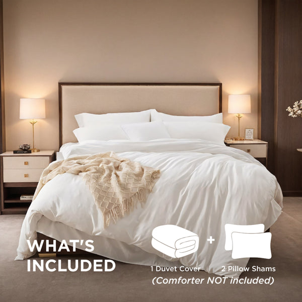 White Microfiber Duvet Set