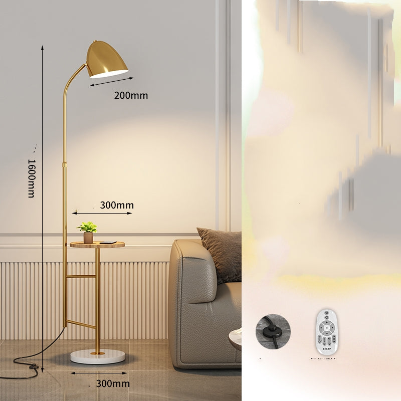Black Marble Floor Lamp With Wireless Charging